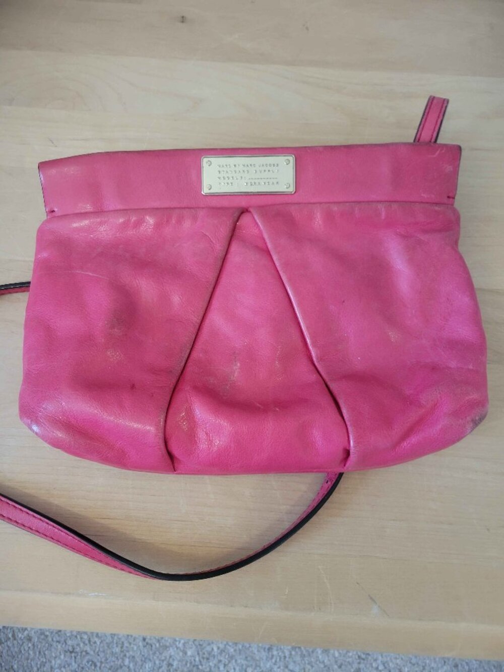 MARC JACOBS hot pink genuine leather bag